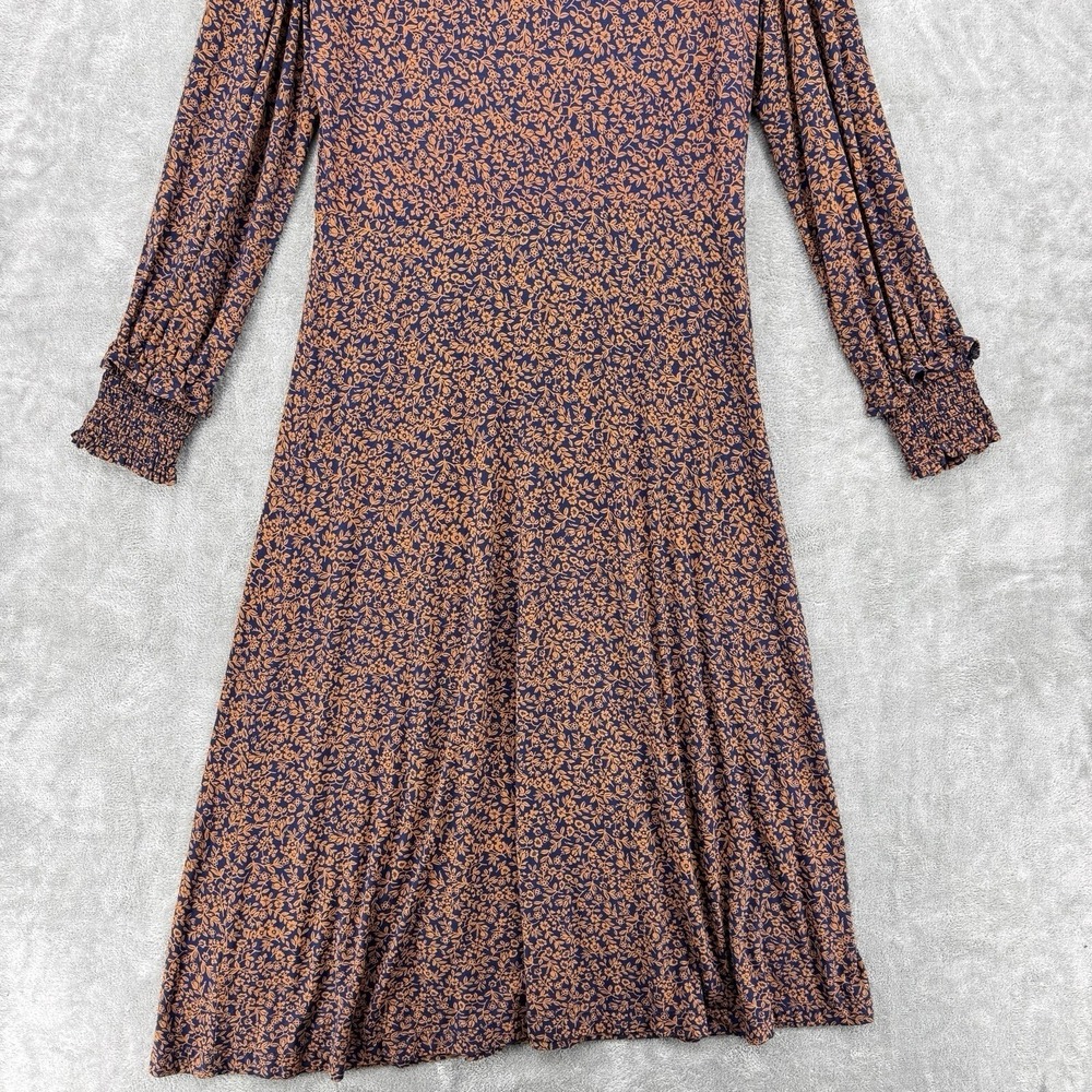 Draper James Dress Womens Large Modest Floral Cottage Stretch Knit Prairie Maxi‎ - Picture 7 of 12